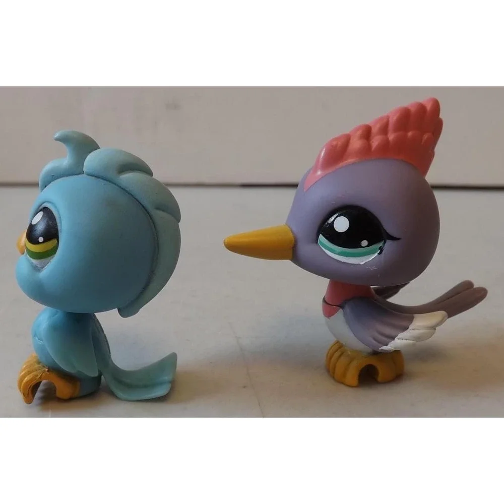 Lot of Five Littlest Pets Bobblehead Birds and Owl - See Description for Details